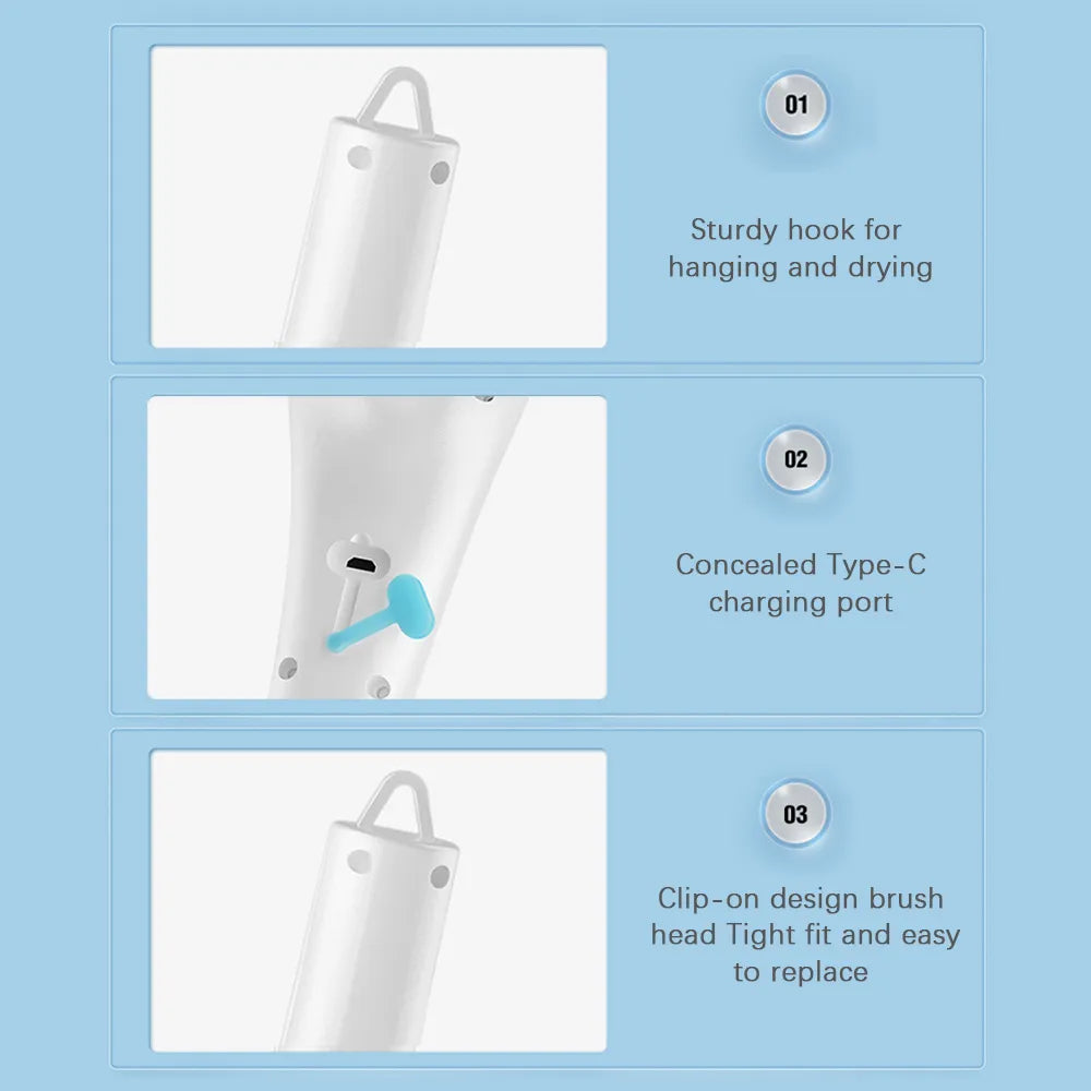 Electric Spin Cleaning Brush with 5 PCS Heads Cordless Portable Scrub