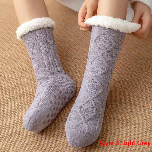 Women Winter Socks Plus Thicken Warm Soft Cotton Sock Home Non-Slip