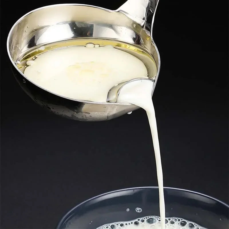 Stainless Steel Colander Spoon Soup Colander Kitchen Soup Gravy Oil