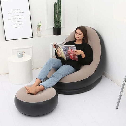 Lazy BeanBag Sofas Cover Chair No Filler Lounger Seat Bean Bag Pouf