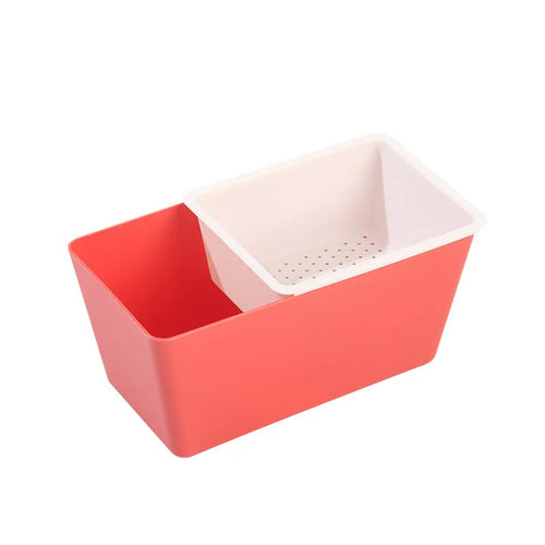 Lazy People Eat Melon Seeds Artifact Double Square Drain Basket Melon
