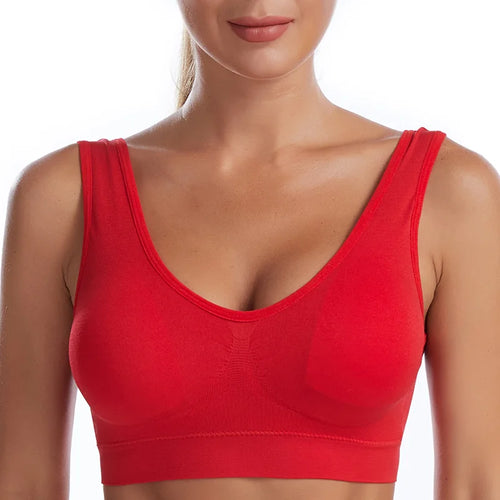 Plus Size Sports Bras Women Push Up Bra Unwired Bras Summer Breathable
