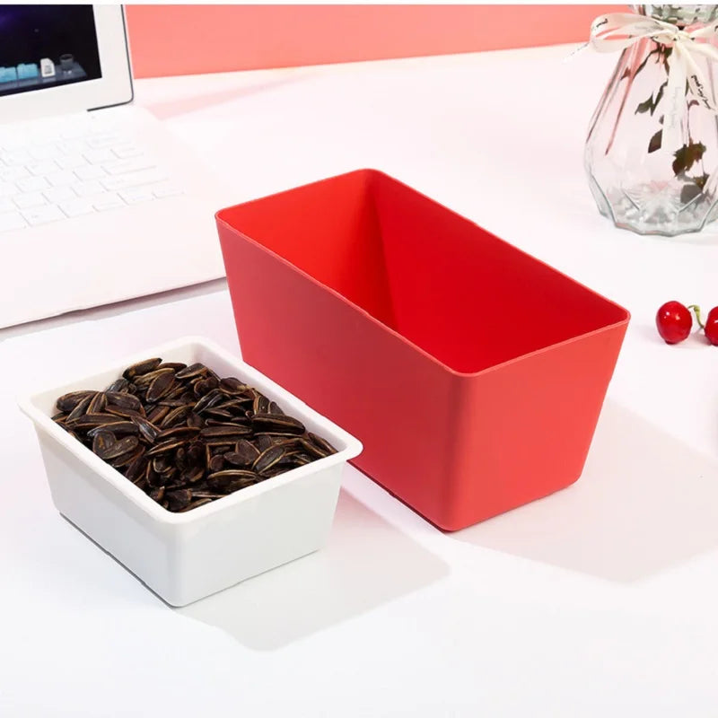 Lazy People Eat Melon Seeds Artifact Double Square Drain Basket Melon