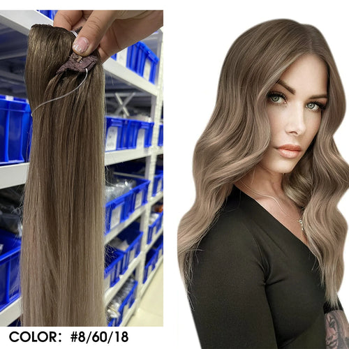 Full Shine Fish Line Hair Extensions Invisible Thread Hair Extension