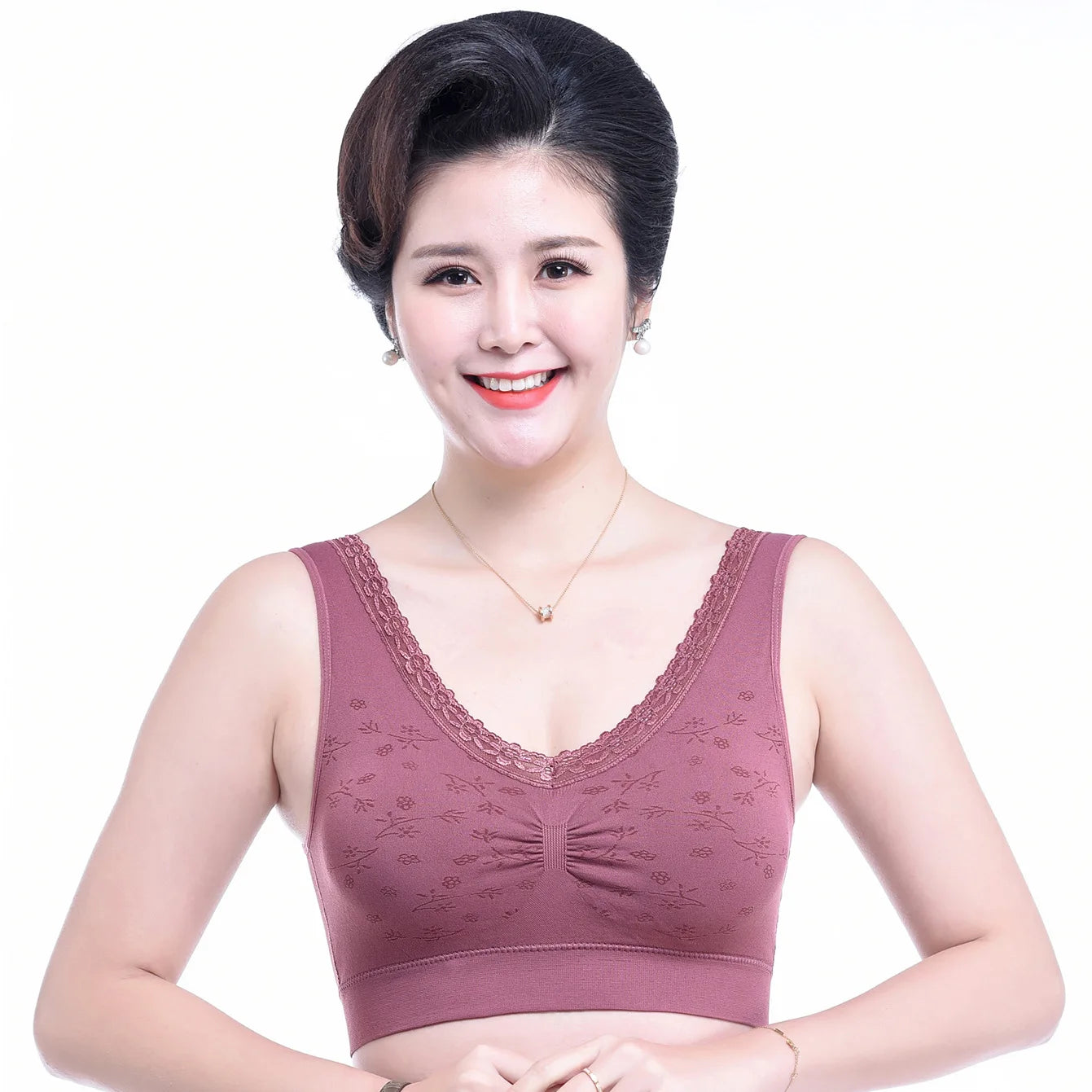 Mother Bra Middle-aged and Elderly Underwear Female Beauty Back No