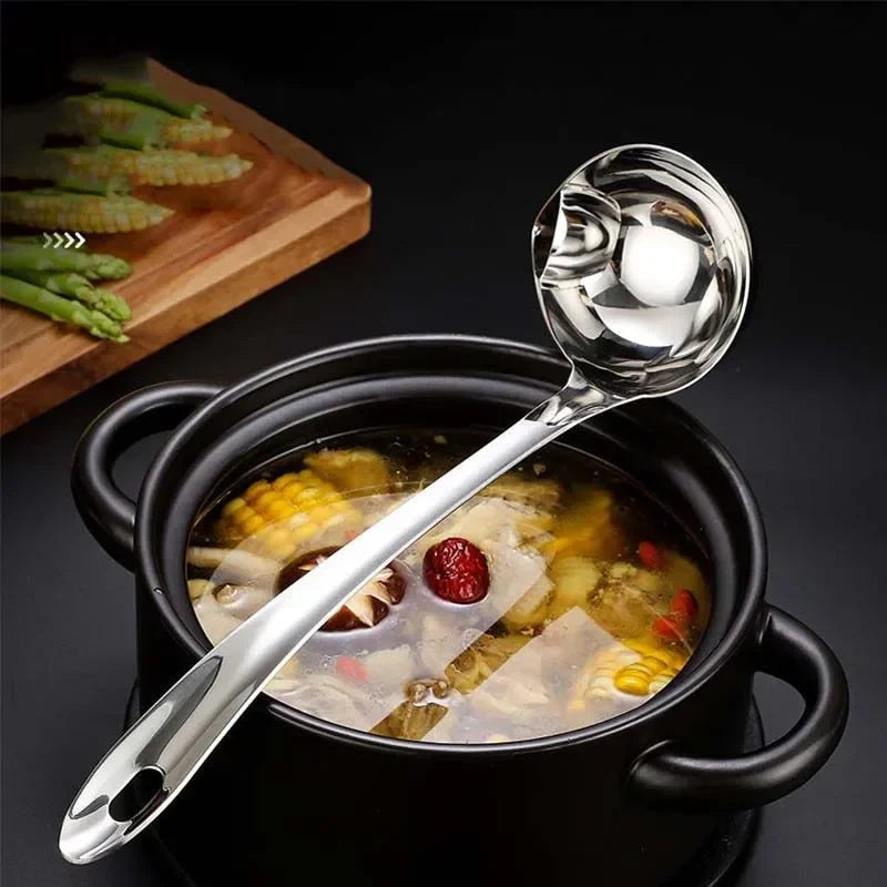 Stainless Steel Colander Spoon Soup Colander Kitchen Soup Gravy Oil