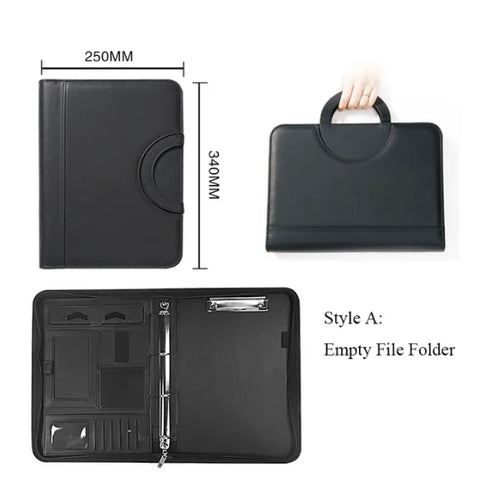 A4 Portable File Folder with Calculator Binder Organizer Manager