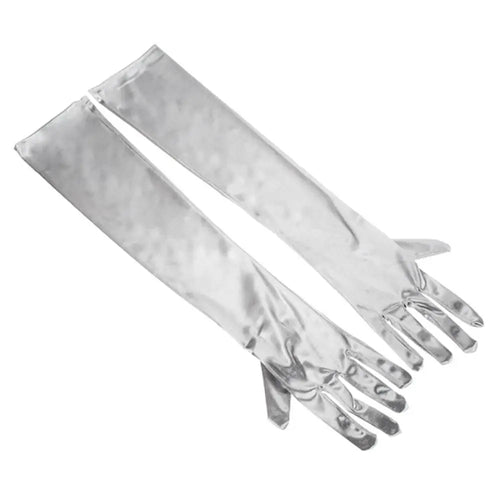 1 Pair Women's Evening Party Formal Gloves Solid Color Satin Long