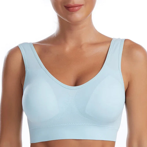 Plus Size Sports Bras Women Push Up Bra Unwired Bras Summer Breathable