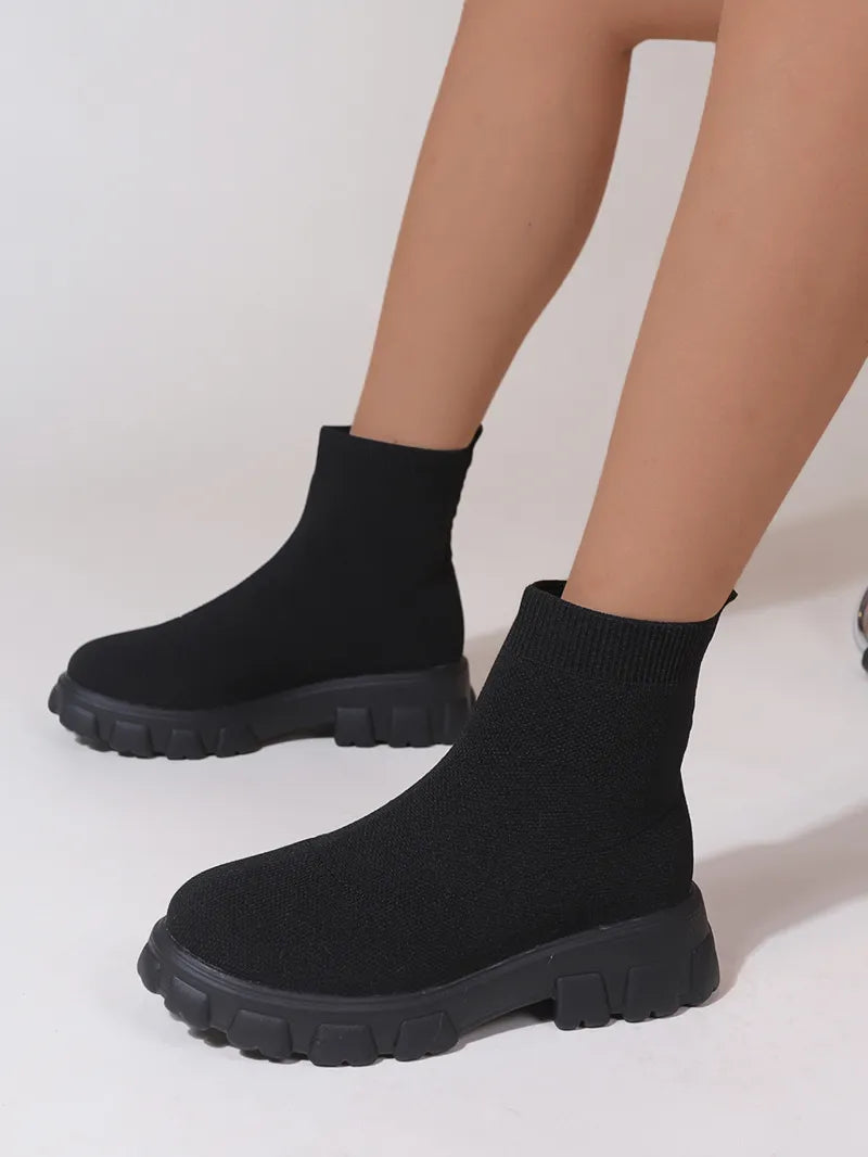 Brand Women Ankle Boots Lightweight Casual Shoes for Women Wedge