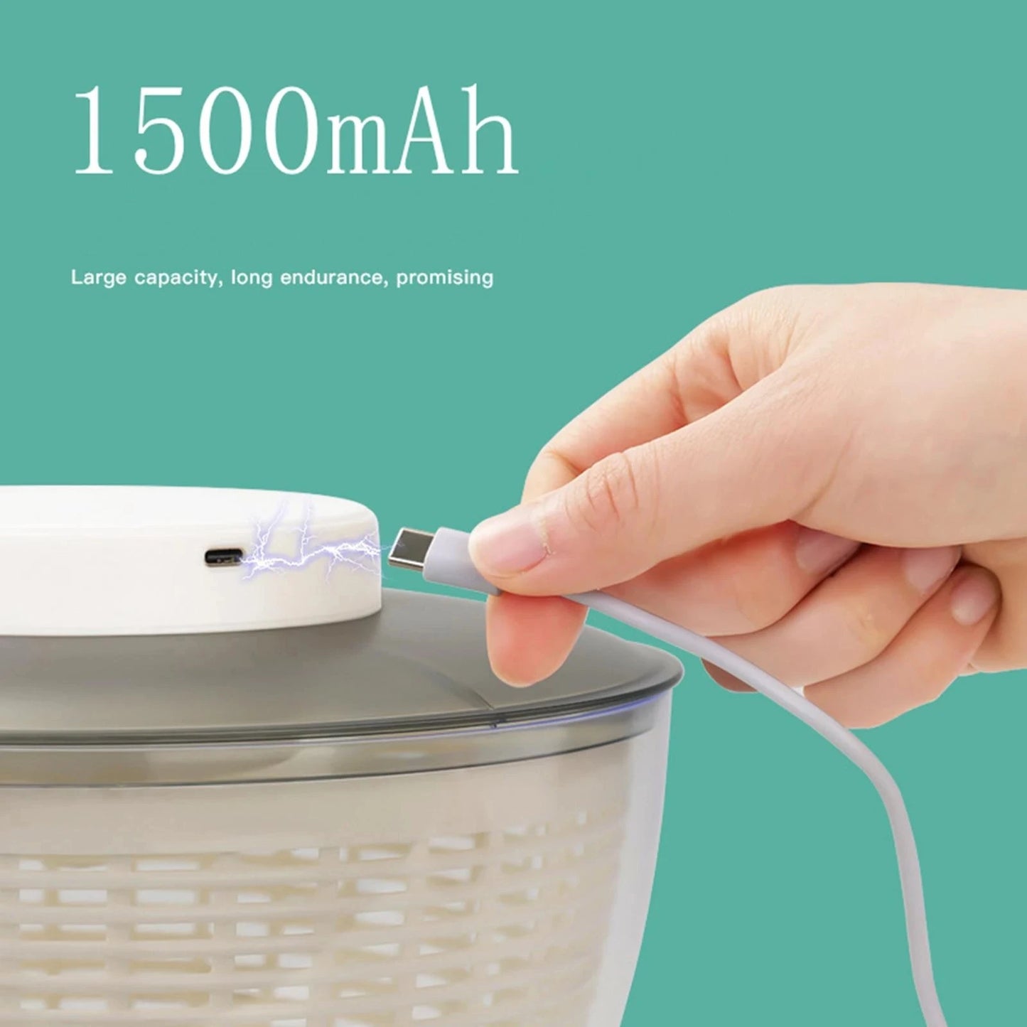 Automatic Electric Salad Spinner Food Strainers Salad Making Tool