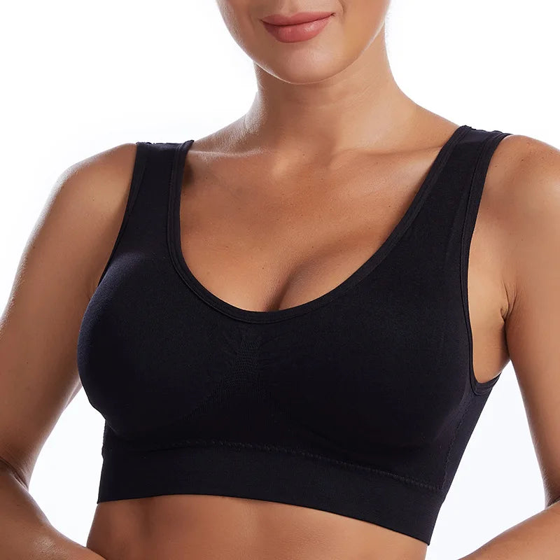 Plus Size Sports Bras Women Push Up Bra Unwired Bras Summer Breathable