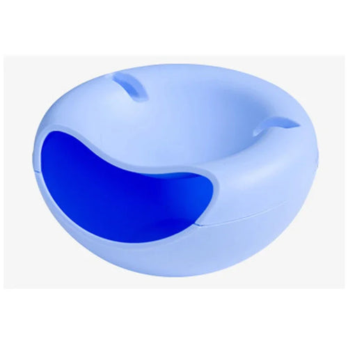 Lazy Snack Bowl Plastic Double-Layer Snack Storage Box Bowl Fruit Bowl