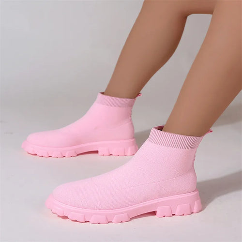 Brand Women Ankle Boots Lightweight Casual Shoes for Women Wedge
