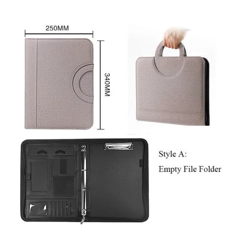 A4 Portable File Folder with Calculator Binder Organizer Manager