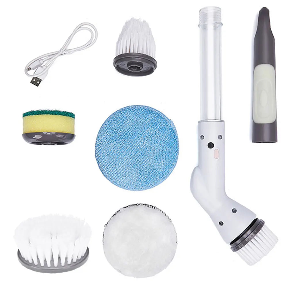 Electric Spin Cleaner Electric Spinning Brush with 6 Replacement Brush