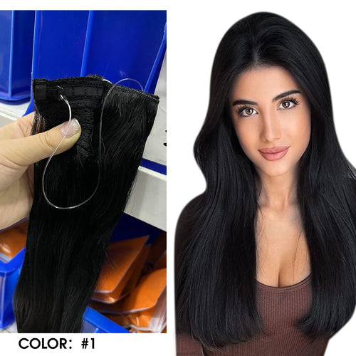 Full Shine Fish Line Hair Extensions Invisible Thread Hair Extension