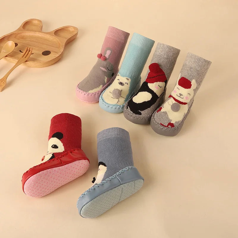 Toddler Indoor Sock Shoes Newborn Baby Socks Winter Thick Terry Cotton