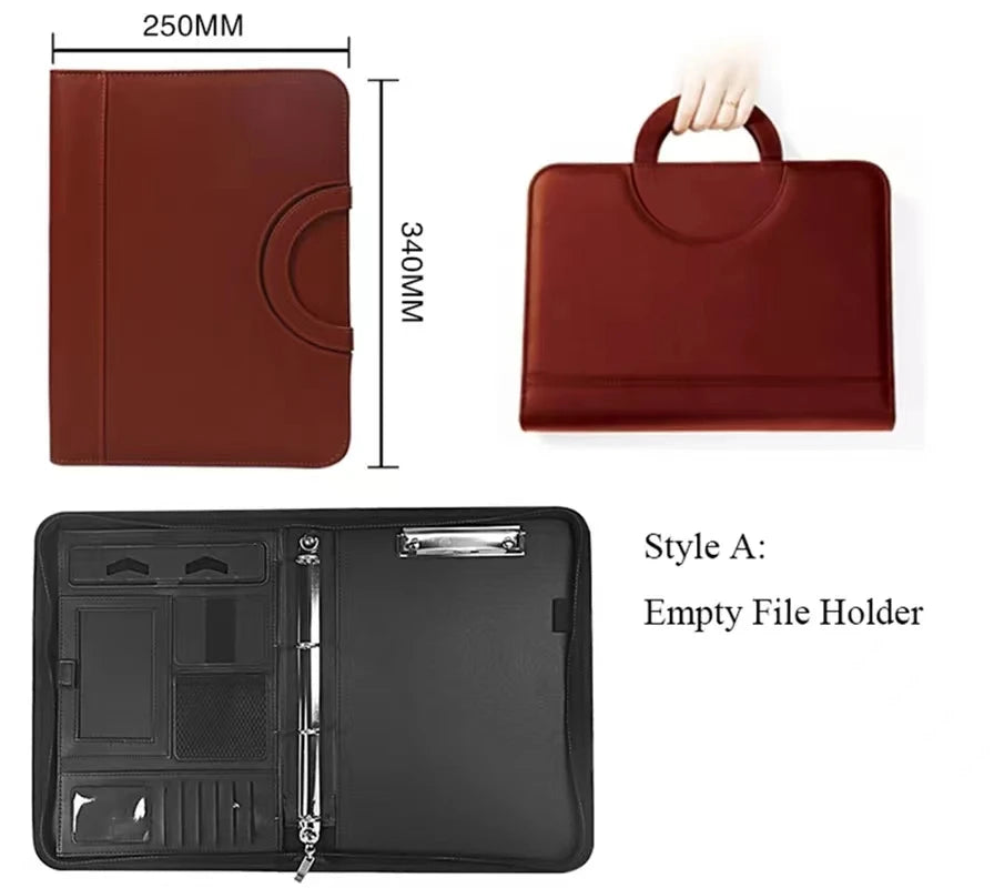 A4 Portable File Folder with Calculator Binder Organizer Manager