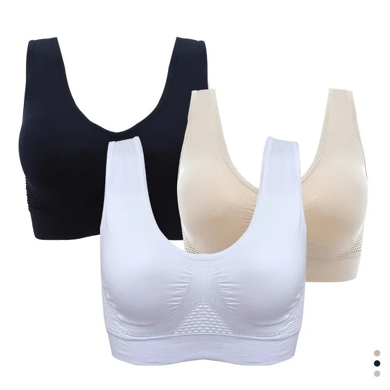 Breathable Women's Tops Hollow Out Sports Bras Gym Running Fitness