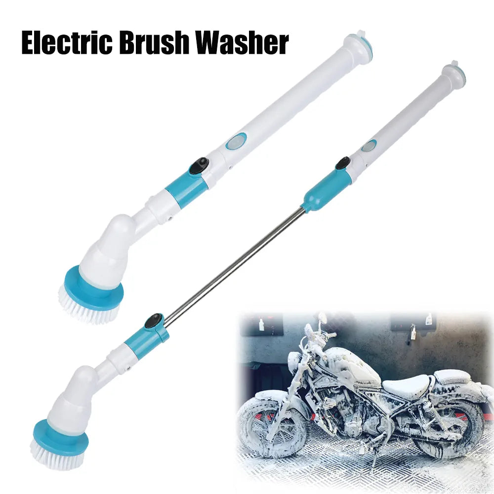 Motorcycle Brush Washer Cordless Electric Car Hubcaps Tire Wash