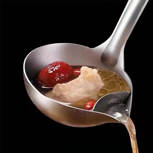 Stainless Steel Colander Spoon Soup Colander Kitchen Soup Gravy Oil