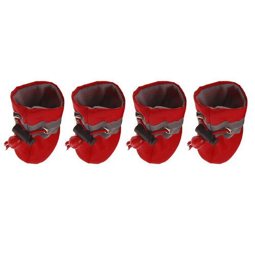 4pcs/set Waterproof Pet Dog Shoes Anti-slip Rain Snow Boot Footwear