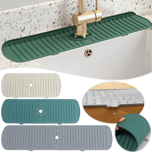 Kitchen Silicone Faucet Mat Water Ripples Faucet Water Catcher Mat