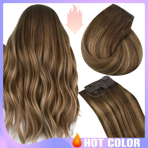 Full Shine Fish Line Hair Extensions Invisible Thread Hair Extension