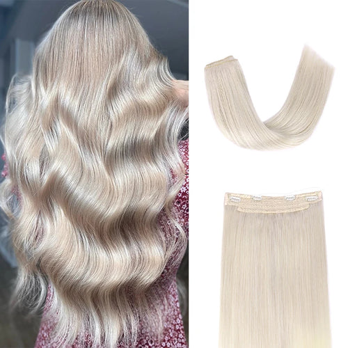 Natural Human Hair Extensions Invisible Wire Hair Extensions Straight