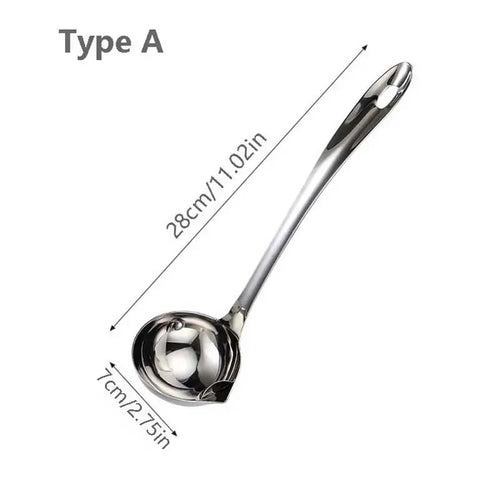 Stainless Steel Colander Spoon Soup Colander Kitchen Soup Gravy Oil