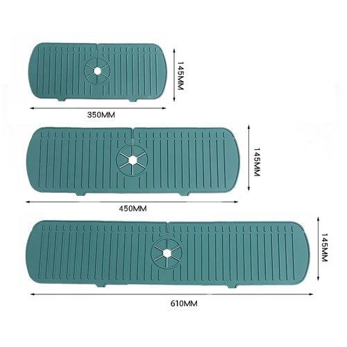 Kitchen Silicone Faucet Mat Water Ripples Faucet Water Catcher Mat