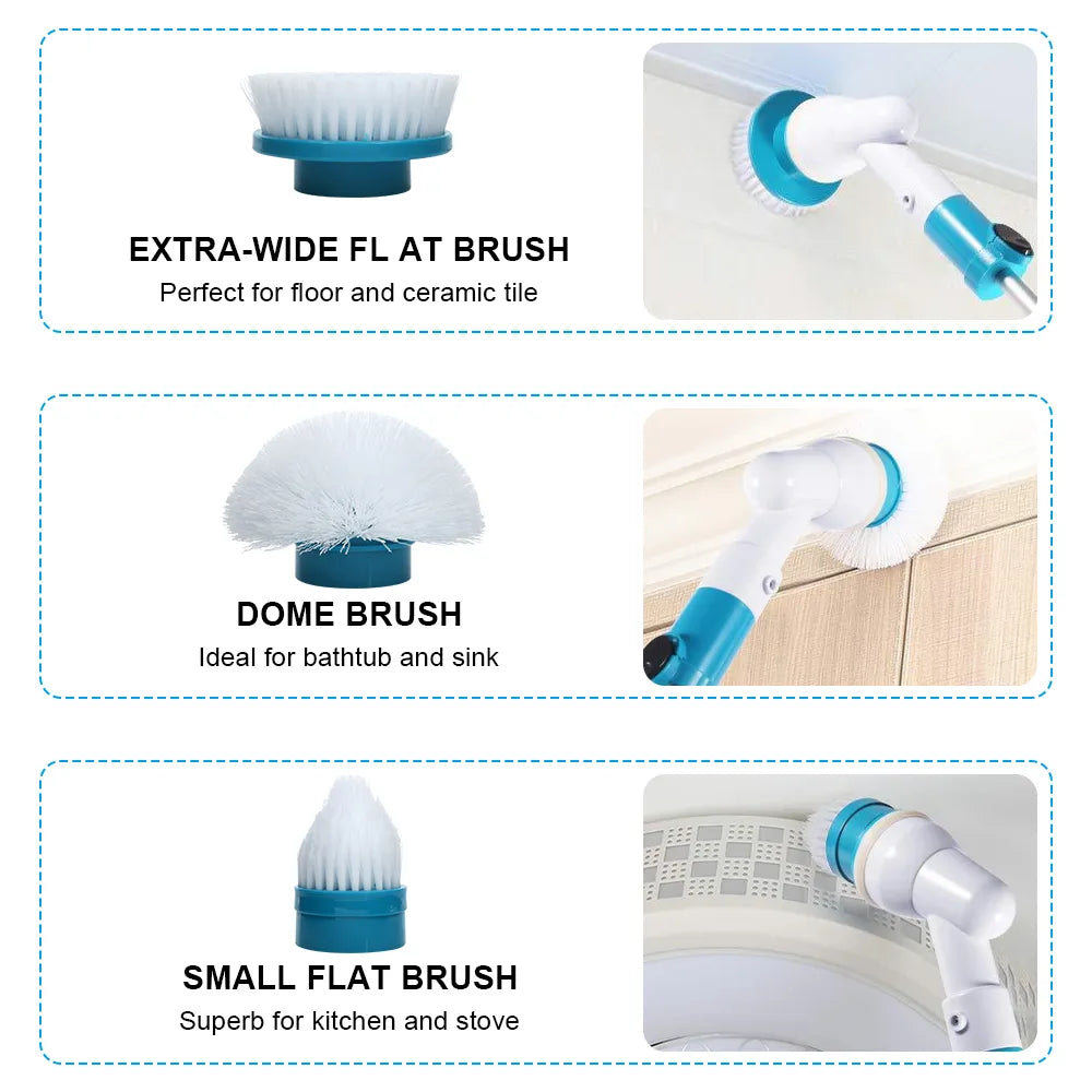 Motorcycle Brush Washer Cordless Electric Car Hubcaps Tire Wash