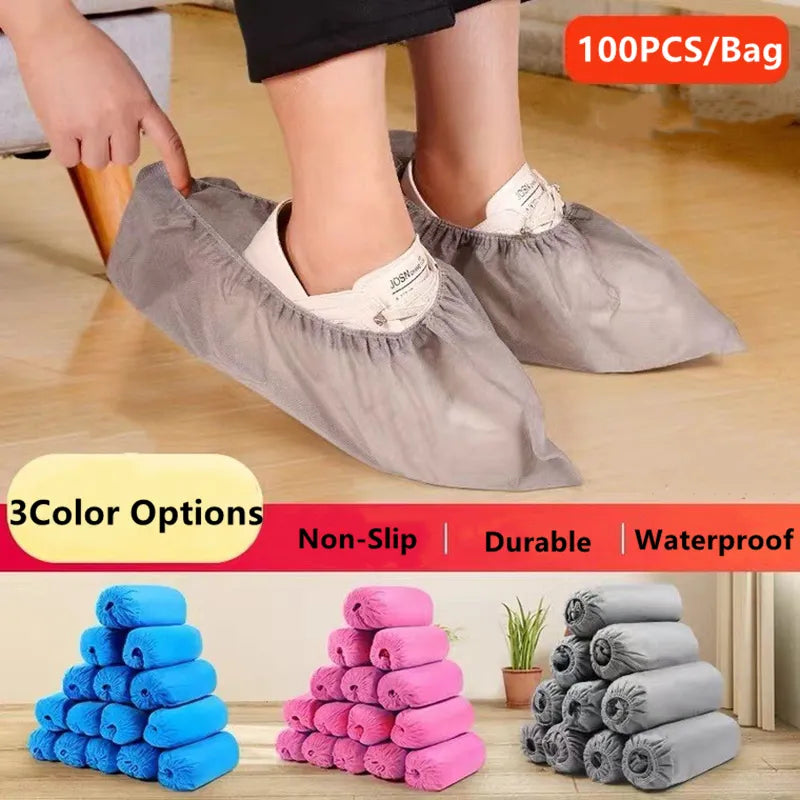 Disposable Boot & Shoe Covers 100PCS Non-Slip Water Resistant