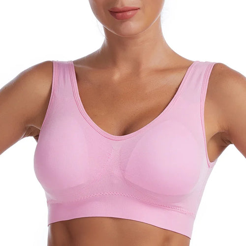 Plus Size Sports Bras Women Push Up Bra Unwired Bras Summer Breathable