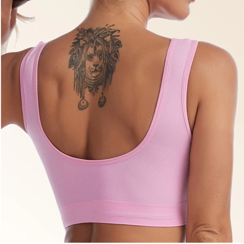 Plus Size Sports Bras Women Push Up Bra Unwired Bras Summer Breathable