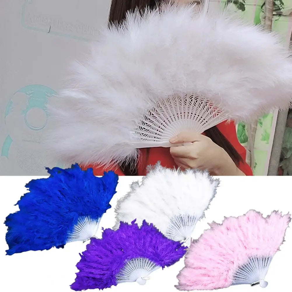 Pretty Hand Held Fan Fine Texture Show Props Fashion Faux Peacock