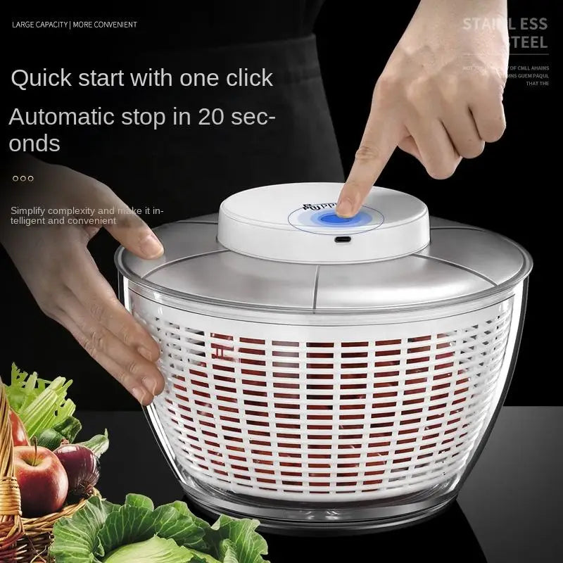 Automatic Electric Salad Spinner Food Strainers Salad Making Tool