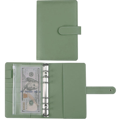 2023 Budget Binder A6 PU Leather Notebook Cash Envelopes System Set