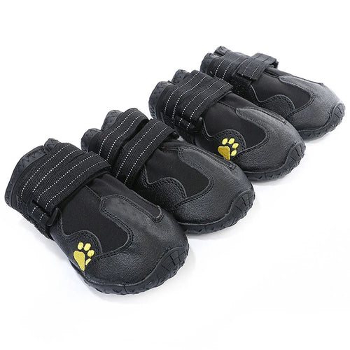 4pcs/set Pet Dog Shoes Reflective Waterproof Dog Boots Warm Snow Rain