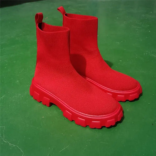 2022 Autumn Winter New Couple Socks Shoes Women Thick-soled Casual