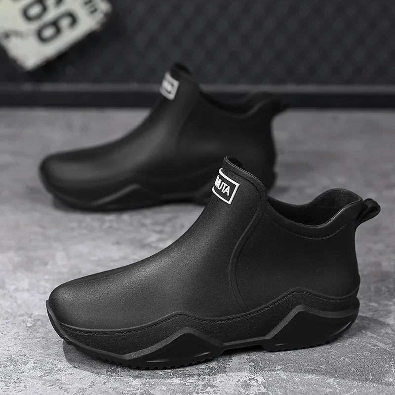 Fashion Couple's Outdoor Rain Boots New Men High Top Hiking Fishing