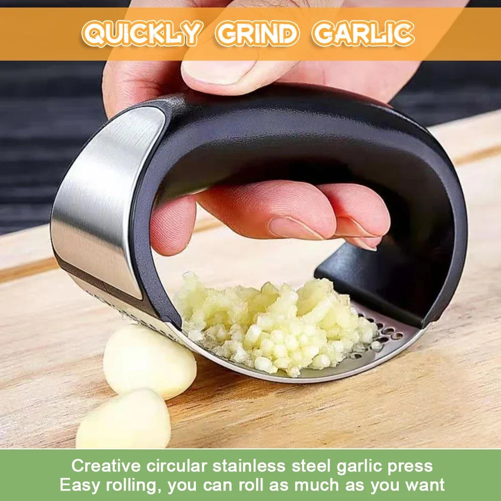 Stainless Steel Garlic Press Garlic Crusher Manual Garlic Mincer