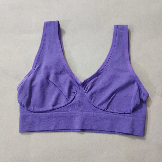 Women Sports Bra Without pad Sleep Brassiere Underwear sleep yoga