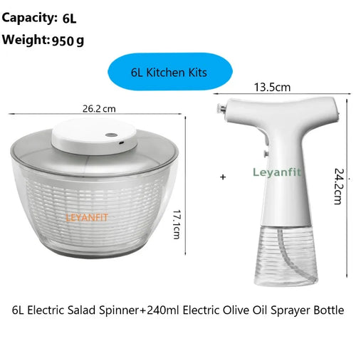 Automatic Electric Salad Spinner Food Strainers Salad Making Tool