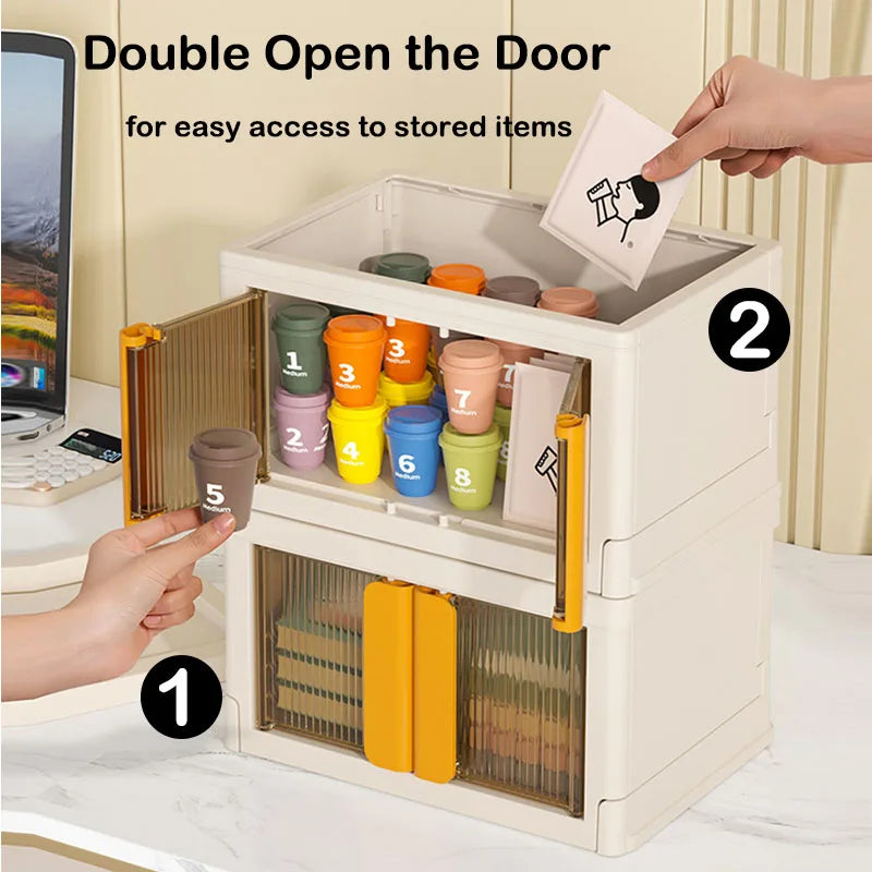 Mini Foldable Box Cloth Toy Snack Book Storage Bin Doll Storage