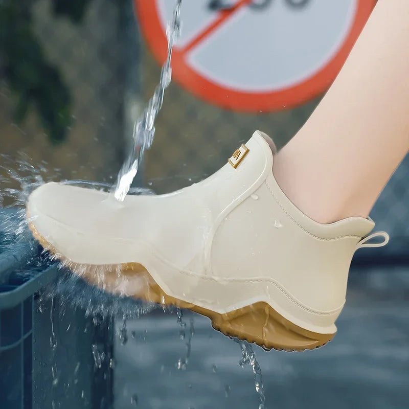 Fashion Couple's Outdoor Rain Boots New Men High Top Hiking Fishing