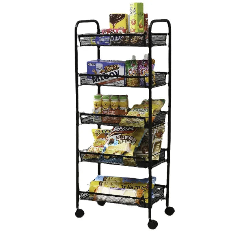 Trolley Storage Rack Floor Multi-layer Storage Rack Bathroom Wheeled
