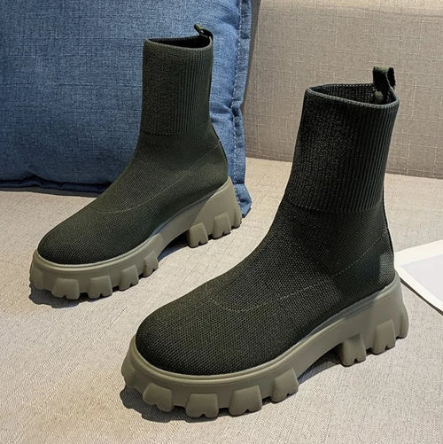 2022 Autumn Winter New Couple Socks Shoes Women Thick-soled Casual