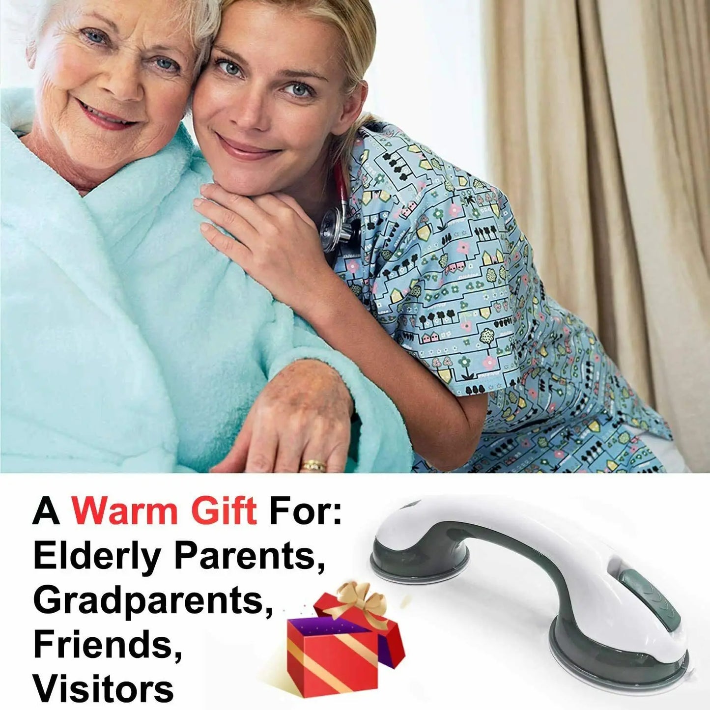 1pc Suction Grab Bar Rail Suction Cup Armrest Safety Handrail Bathroom